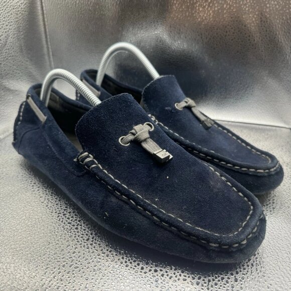 Calvin Klein Men Loafers Blue Suede Very Nice - Picture 1 of 9
